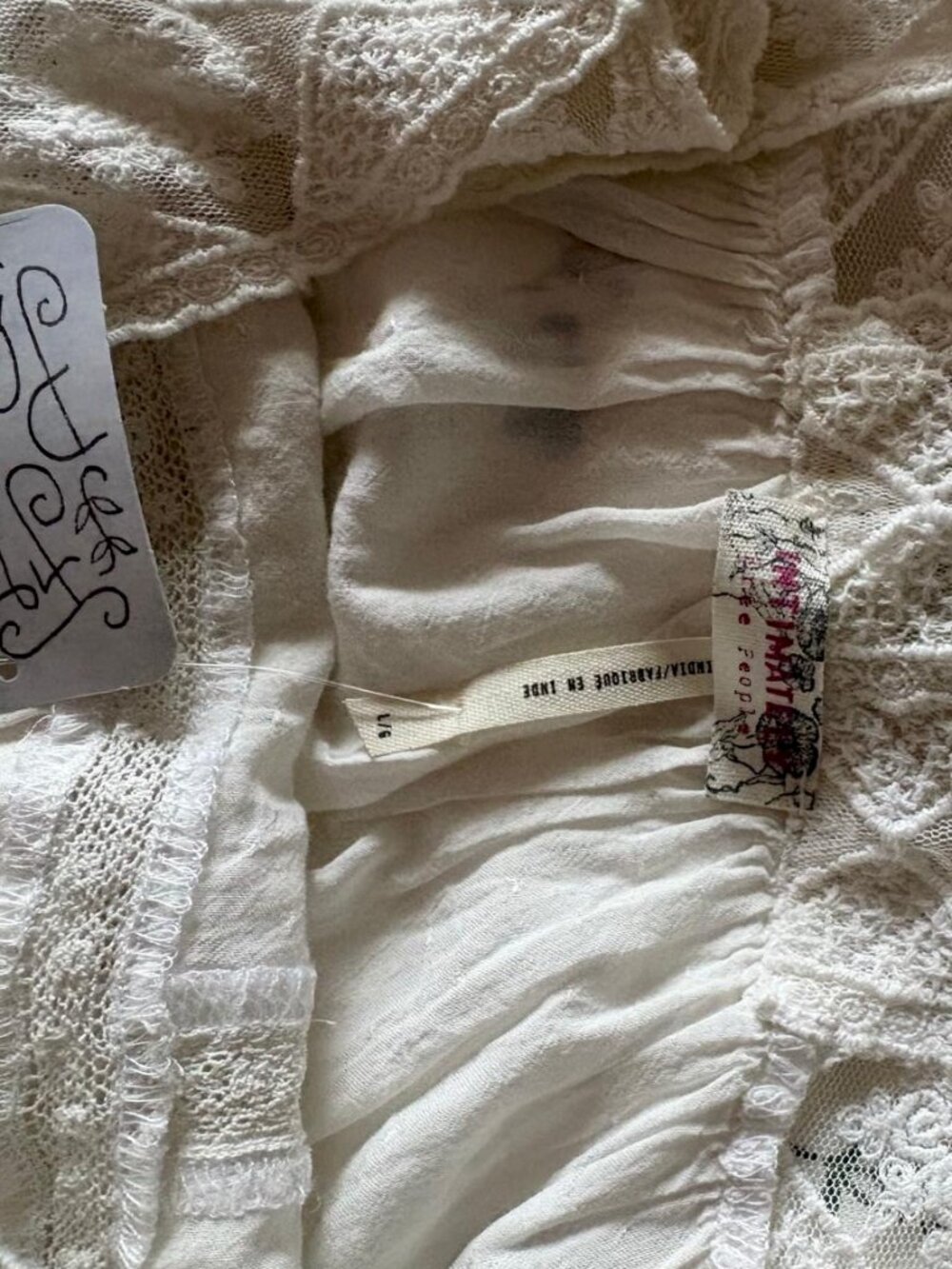 Free People Lace White Tank Top - Picture 3 of 3